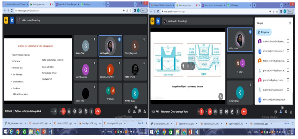 Webinar on “Cross Drainage Work”
